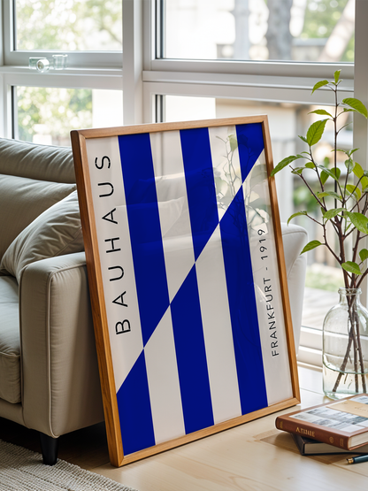 Bauhaus Frankfurt: Blue Stripes and Diagonal, 1919