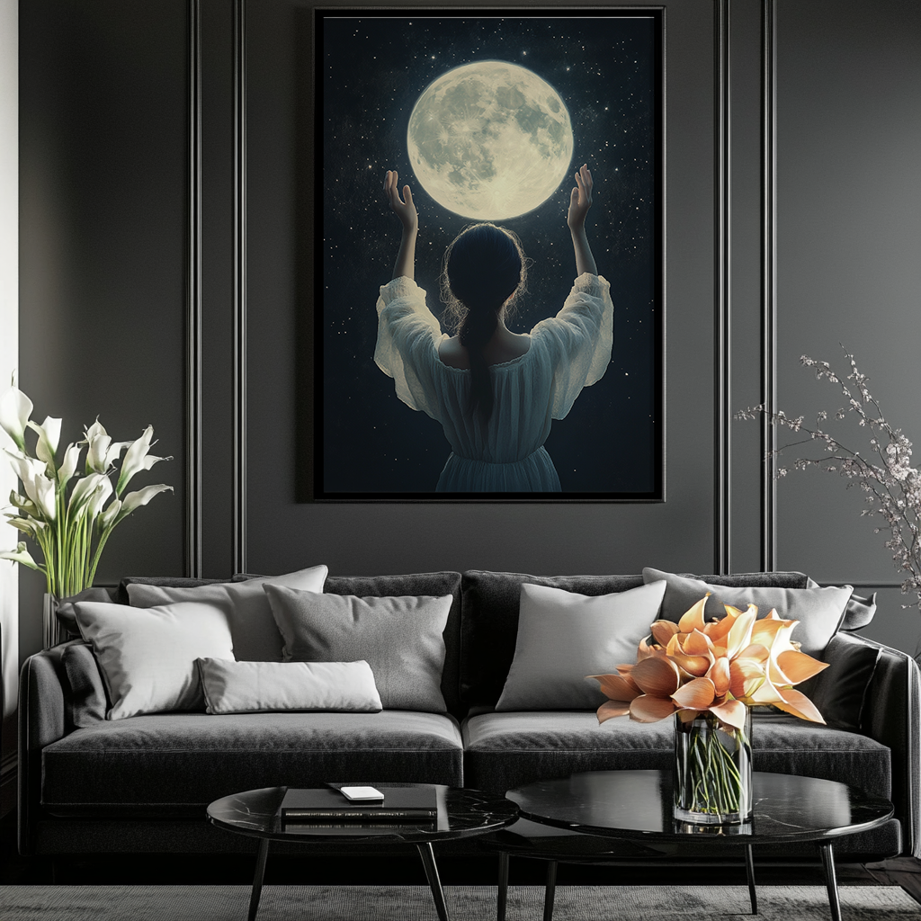 Woman Reaching for the Moon
